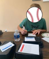 student learning how to multiply and divide